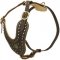 Royal Design Leather Schutzhund Dog Harness with Brass Studs