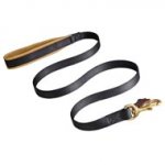 No Rubbing Nylon Schutzhund Dog Leash with Support Leather Material on the Handle