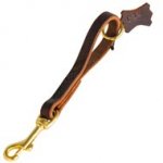 Easy Quick Grab Pull Tab Fully Leather Schutzhund Dog Leash