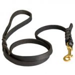 Handcrafted Braided Leather Schutzhund Dog Leash for Walking and Training