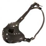 Leather Schutzhund Dog Muzzle for Agitation Training and Military Service