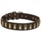 Leather Schutzhund Dog Collar with Awesome Brass Plates