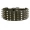 Schutzhund Dog Leather Collar Spiked and Studded
