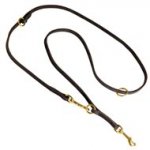 Multifunctional Leather Schutzhund Dog Leash for Walking and Training