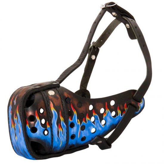 leather agitation muzzle