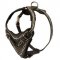 Painted Leather Schutzhund Dog Harness for Walking and Training