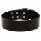 Extra Wide Leather Schutzhund Dog Collar for Professional Training