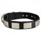 Nylon Schutzhund Dog Collar with Massive Nickel Plates