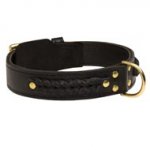 Incredible Design Schutzhund Dog Braided Leather Collar