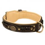 Schutzhund Dog Leather Collar Braided