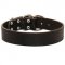 Wide Leather Schutzhund Dog Collar for Training and Walking