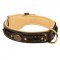 Schutzhund Dog Leather Collar Braided