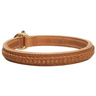 Gorgeous Choke 2 Ply Leather Schutzhund Dog Collar