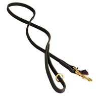 Handcrafted Leather Schutzhund Dog Leash for Walking and Tracking