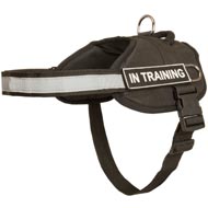 Nylon Schutzhund Dog Harness with Reflective Strap for Training, Walking, Police Service, SAR and More