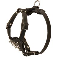 Durable Spiked Leather Puppy Schutzhund Dog Harness