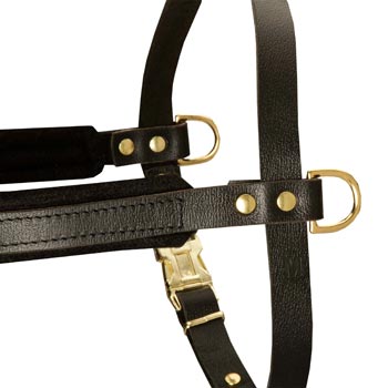 Training Pulling Schutzhund Dog Harness with Sewn-In Side D-Rings