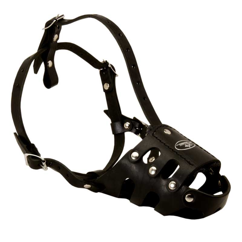 Anti Barking Leather Schutzhund Dog Muzzle