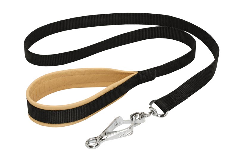 Nylon Schutzhund Dog Leash with Support Material on the Handle for Walking and Training