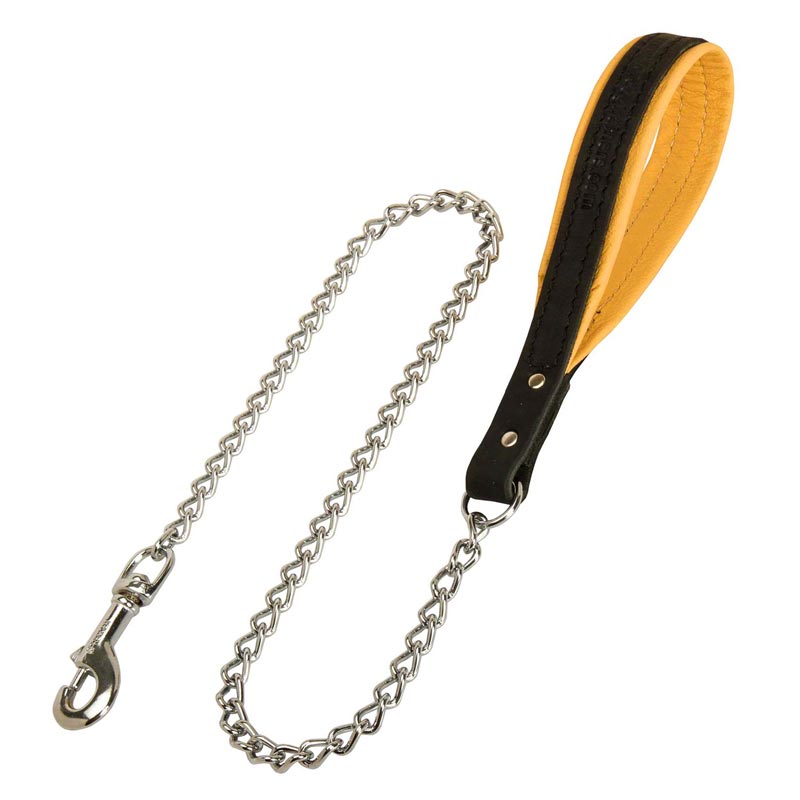 Schutzhund Dog Leash with Leather Handle
