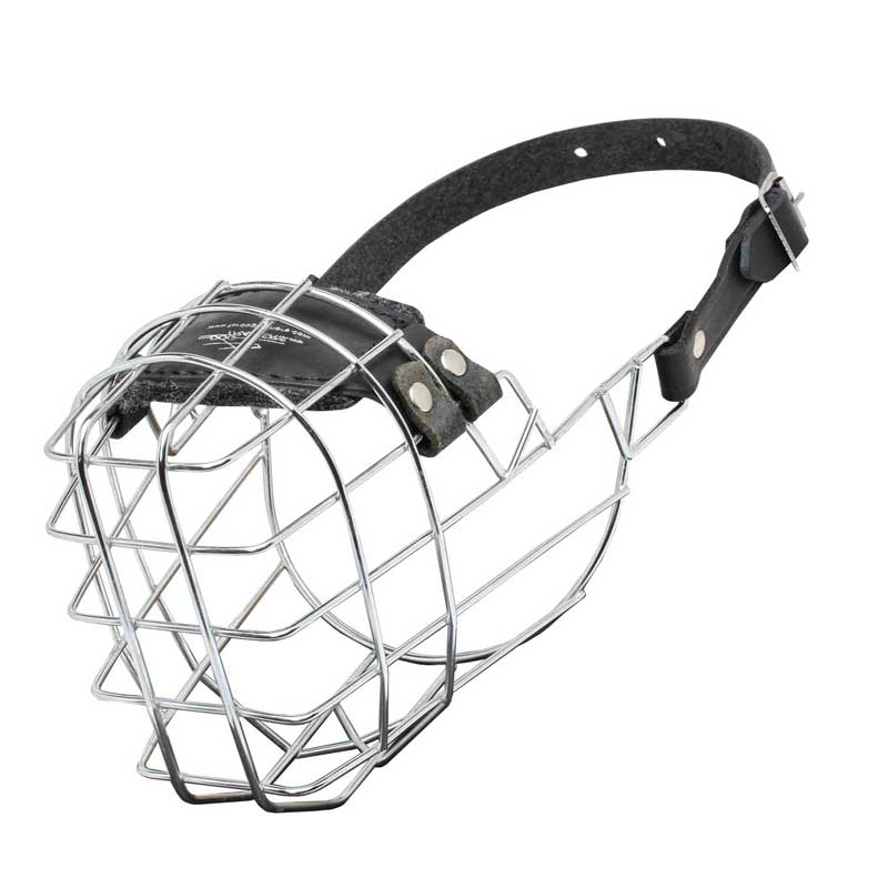 'The Silencer' Wire Cage Schutzhund Dog Muzzle With One Strap