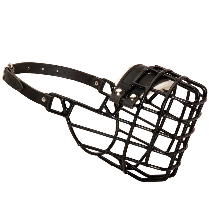Frost-Resistant Wire Cage Schutzhund Dog Muzzle with One Adjustable Strap